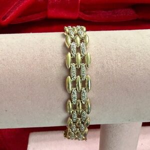 VTG Sterling Silver 7.25" Ross Simmons Diamond Bracelet Solid 925 Silver